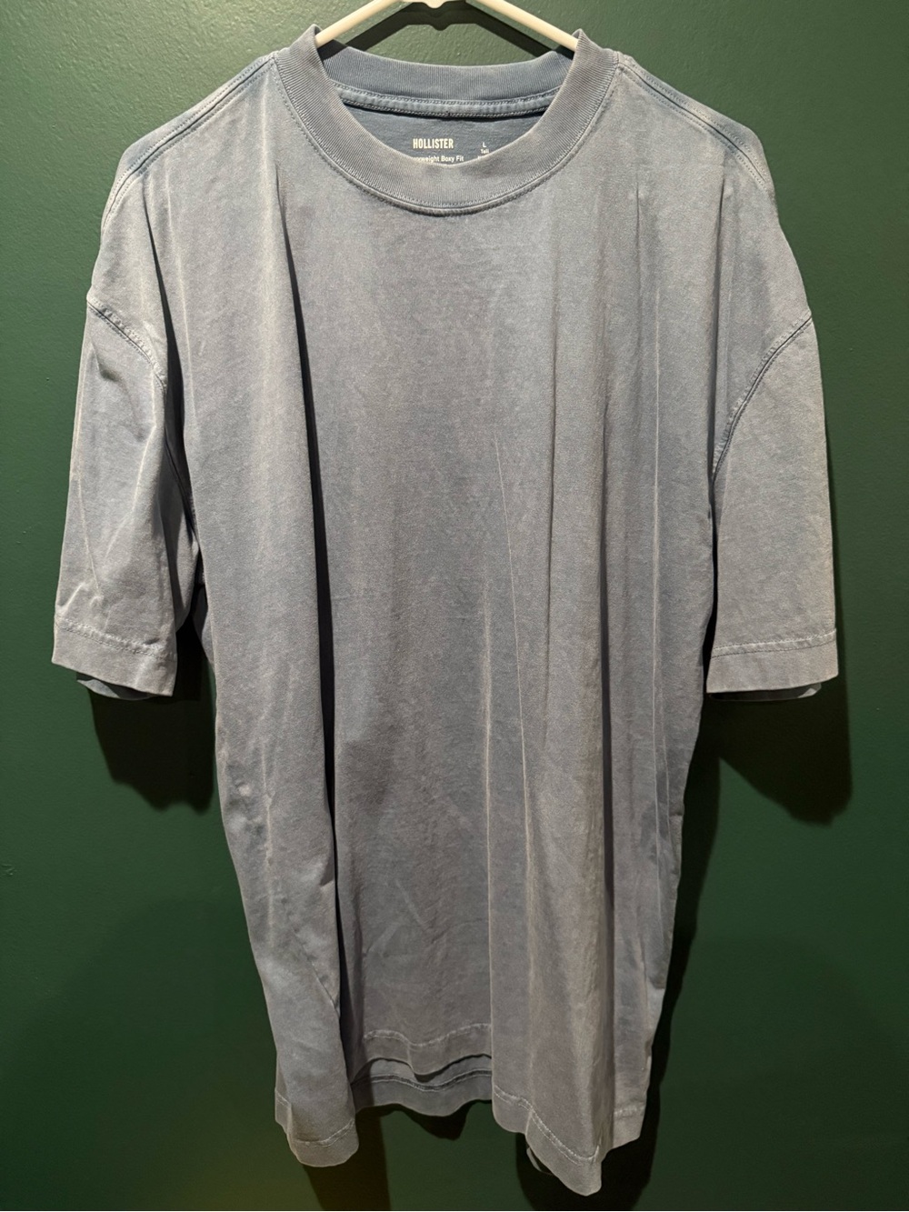 Hollister Faded Slate Blue Crewneck Tee